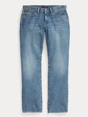 Polo The Classic Fit Rigid  Medium Rinse Blue Denim Jeans Sz 32